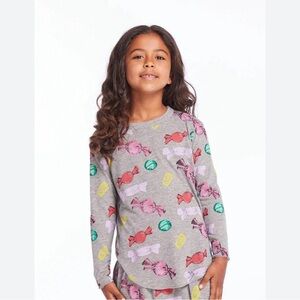 Girls Chaser Candy Print Long Sleeve Shirt